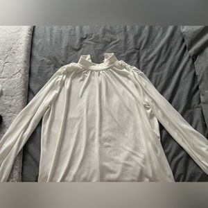 H&M long sleeve cream work shirt